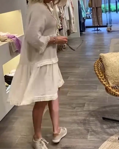 UMA | Robe Décontractée à Col V pour Femme