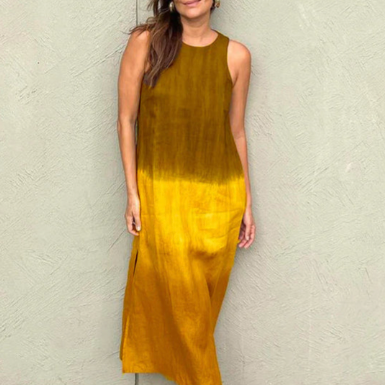 ROZALIA | Robe Midi en Lin pour Femme