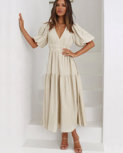 ENOLA | Robe à Manches Bouffantes