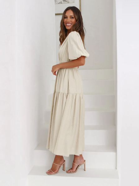 ENOLA | Robe à Manches Bouffantes