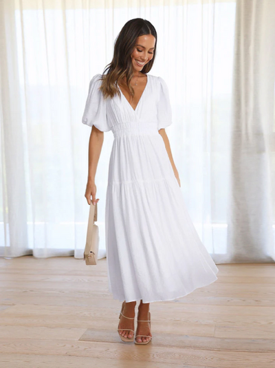 ENOLA | Robe à Manches Bouffantes