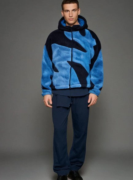 Veste Homme En Laine D'Agneau Fermeture Éclair Confortable