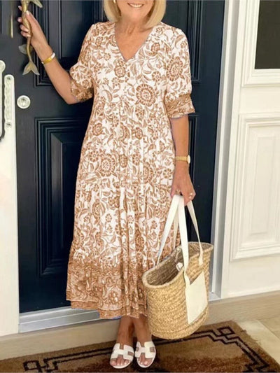 Aleksandra | Robe à fleurs décontractée pour femme