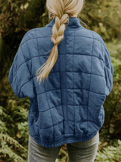 Veste Hiver Femme Élégante Chic en Tissu Résistant à l'Eau