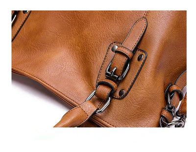 Danna - Sac à Main Grande Capacité Vintage en Cuir Souple avec Bandoulière