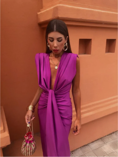LAVINIA | Robe élégante à col en V