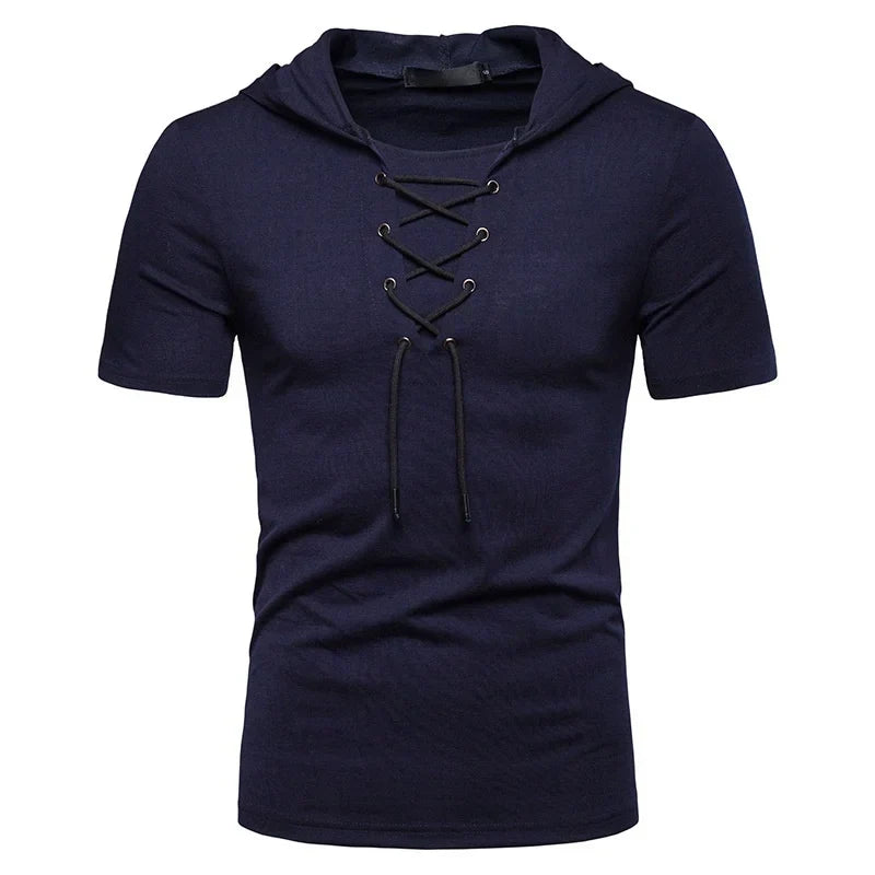 Hugo - T-shirt à capuche rétro des années 80