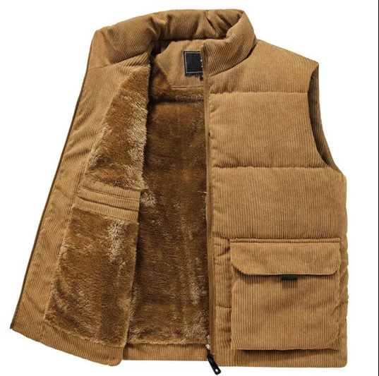 LUKE | Gilet d'hiver en velours côtelé