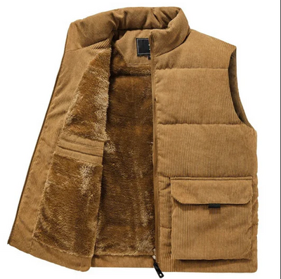 LUKE | Gilet d'hiver en velours côtelé