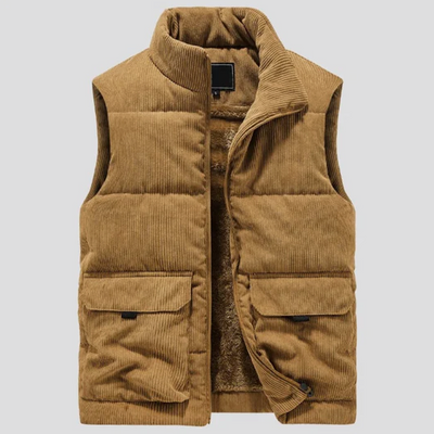 LUKE | Gilet d'hiver en velours côtelé