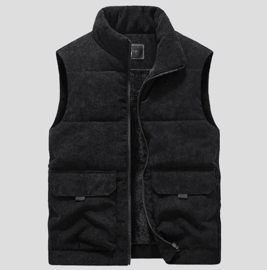 LUKE | Gilet d'hiver en velours côtelé