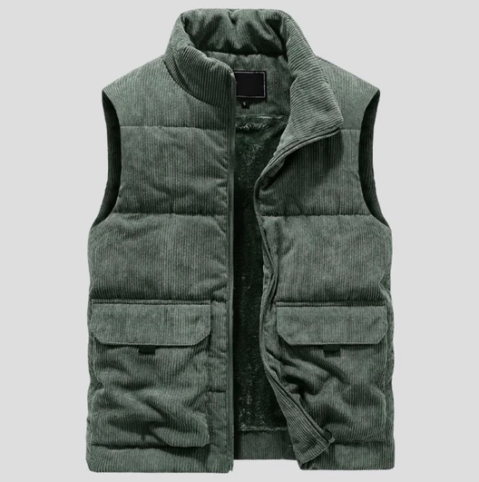 LUKE | Gilet d'hiver en velours côtelé