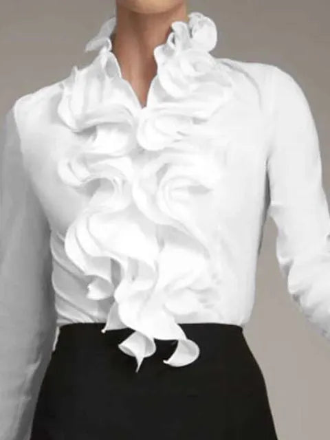 Cheyenne - Blouse asymétrique pour femme avec fermeture à boutons