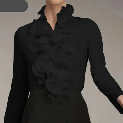 Cheyenne - Blouse asymétrique pour femme avec fermeture à boutons