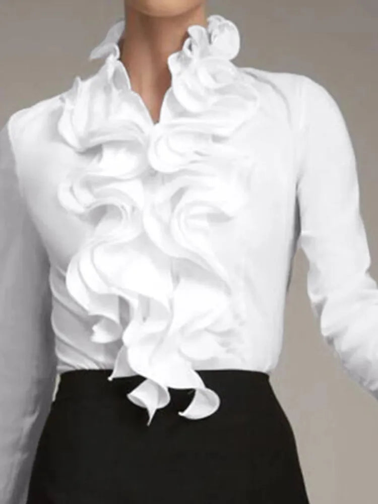 Cheyenne - Blouse asymétrique pour femme avec fermeture à boutons