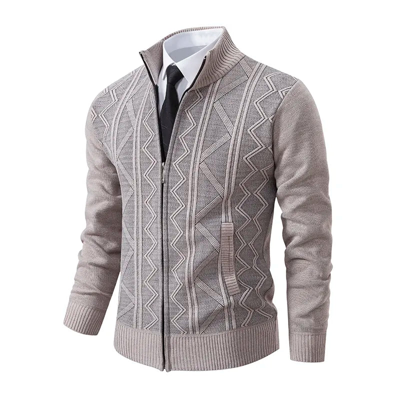 Quentin - Veste en tricot avec fermeture éclair pour hommes