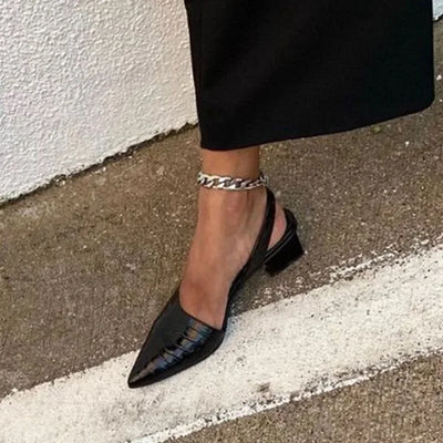 King - Escarpins orthopédiques en croco pour femmes