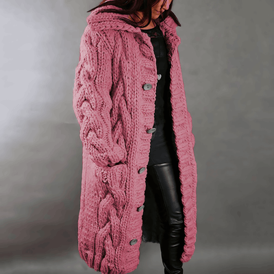 Sage - Long cardigan chaud