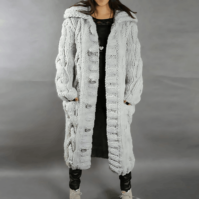 Sage - Long cardigan chaud