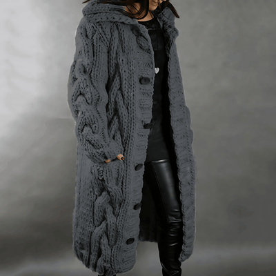 Sage - Long cardigan chaud