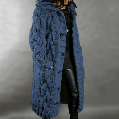 Sage - Long cardigan chaud