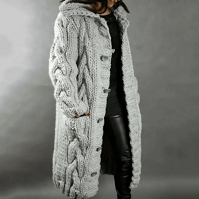 Sage - Long cardigan chaud
