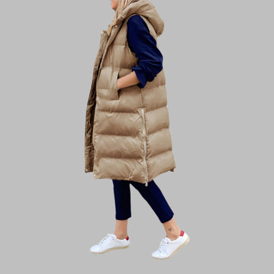 Gwendolyn - Veste longue à la mode avec capuche