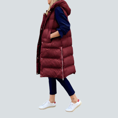 Gwendolyn - Veste longue à la mode avec capuche