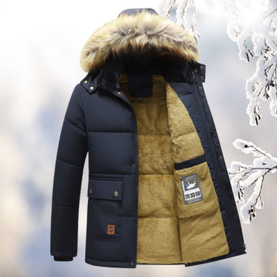 Muhammad - Restez au chaud et élégant avec la parka coupe-vent avec capuche en fourrure