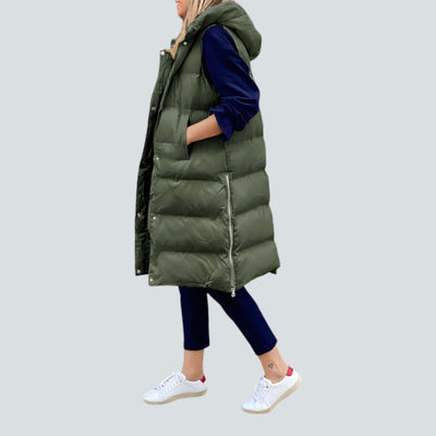 Gwendolyn - Veste longue à la mode avec capuche