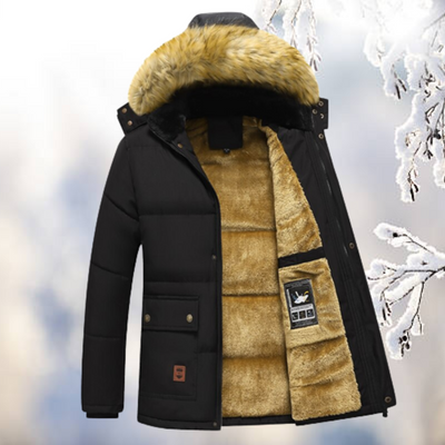 Muhammad - Restez au chaud et élégant avec la parka coupe-vent avec capuche en fourrure