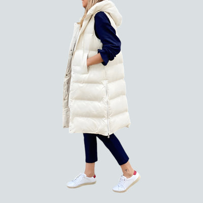 Gwendolyn - Veste longue à la mode avec capuche