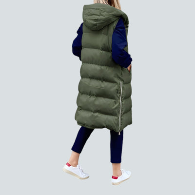 Gwendolyn - Veste longue à la mode avec capuche