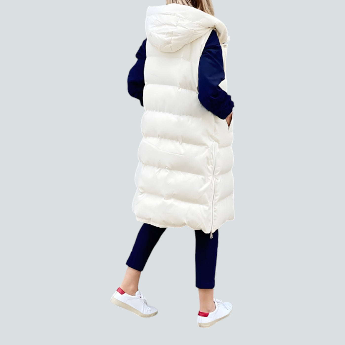 Gwendolyn - Veste longue à la mode avec capuche