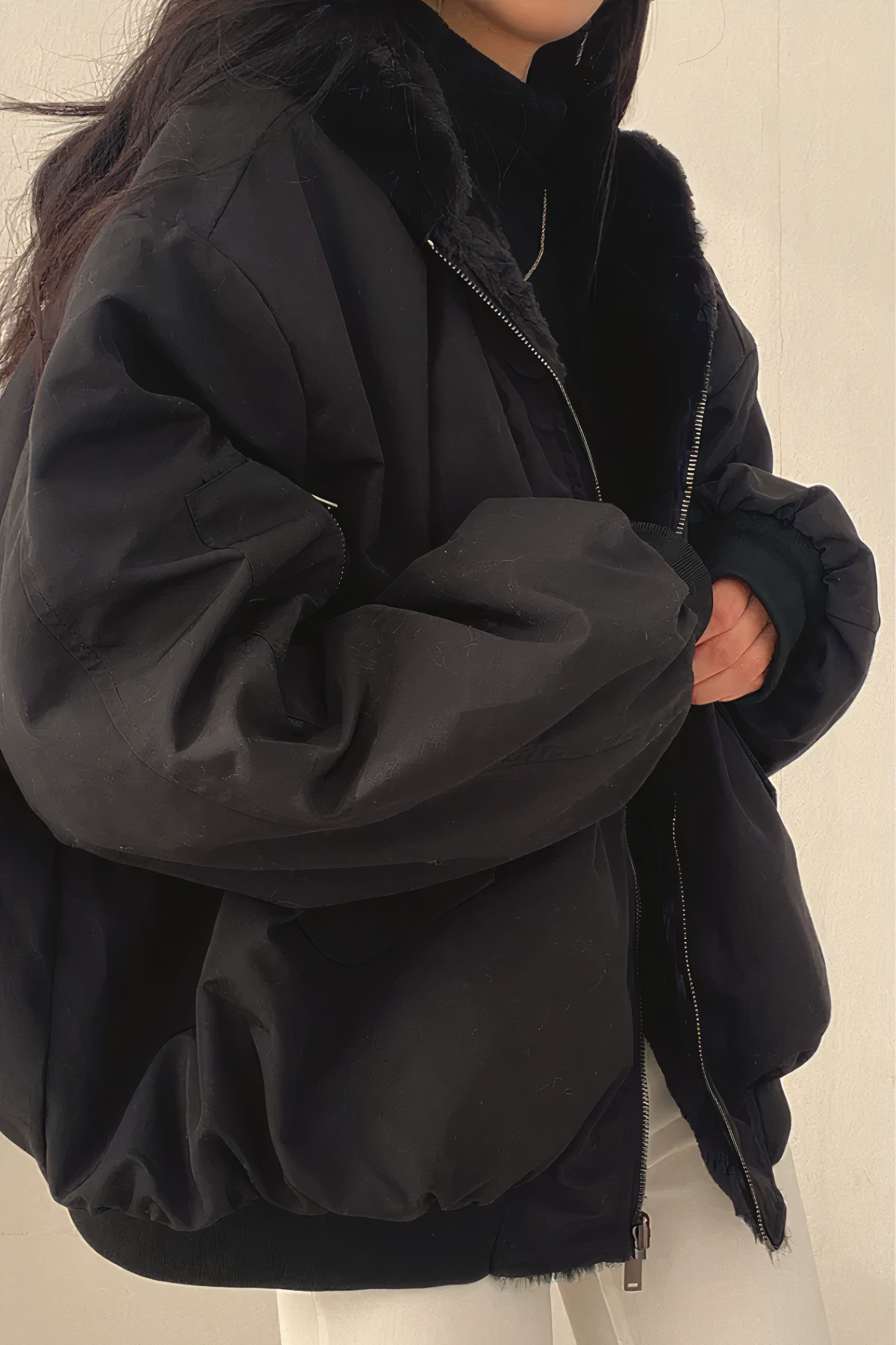 Elodie - Manteau d'hiver avec capuche en cachemire