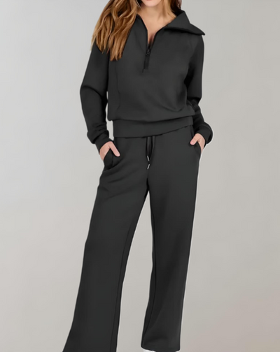 Delaney - Ensemble 2 pièces à manches longues et jambes larges