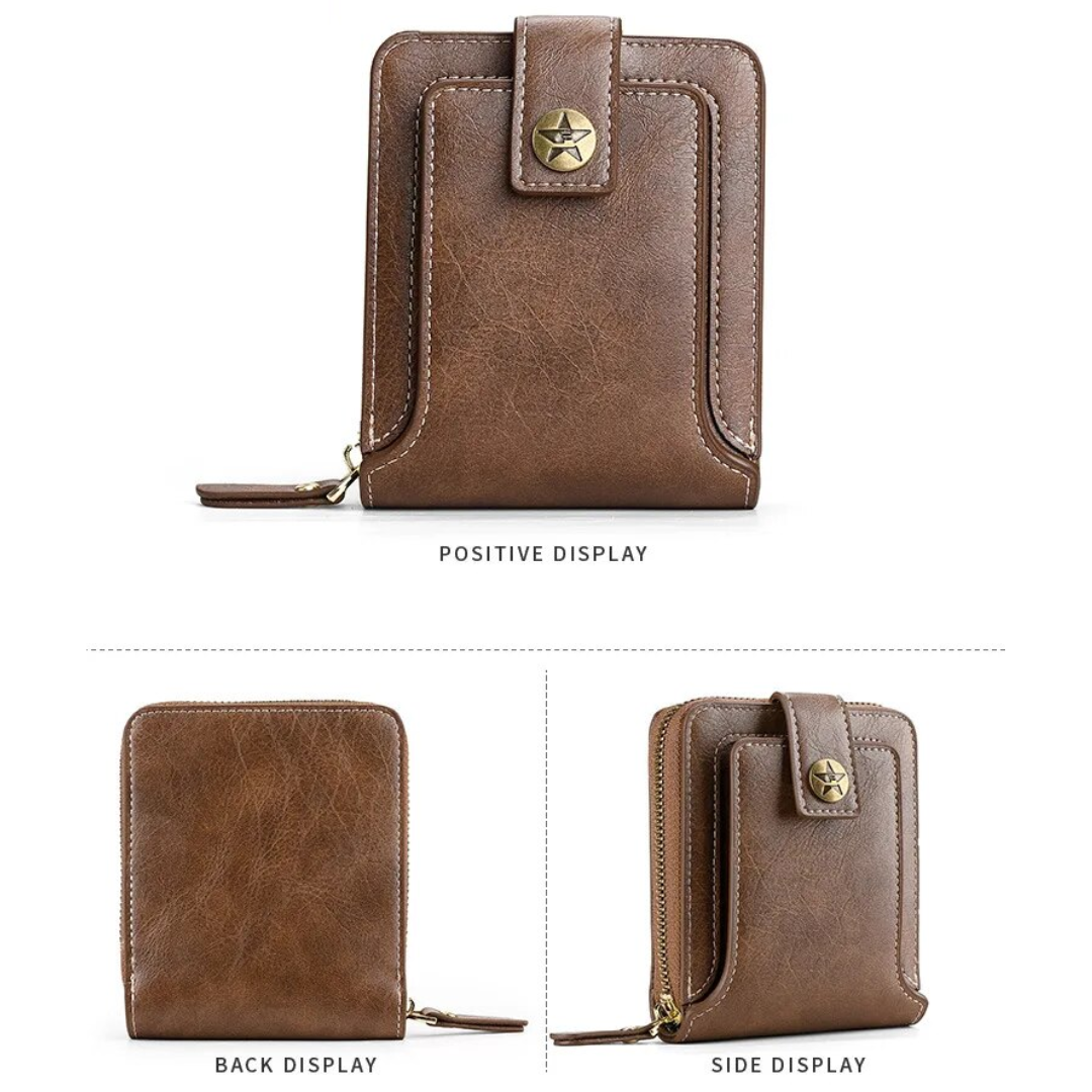 Portefeuille en cuir vintage - Élégant et classique