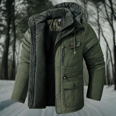 Veste d'hiver pour homme avec capuche et coupe décontractée