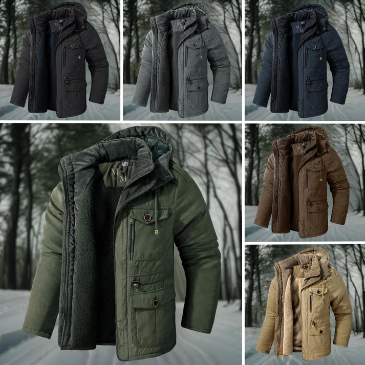 Veste d'hiver pour homme avec capuche et coupe décontractée