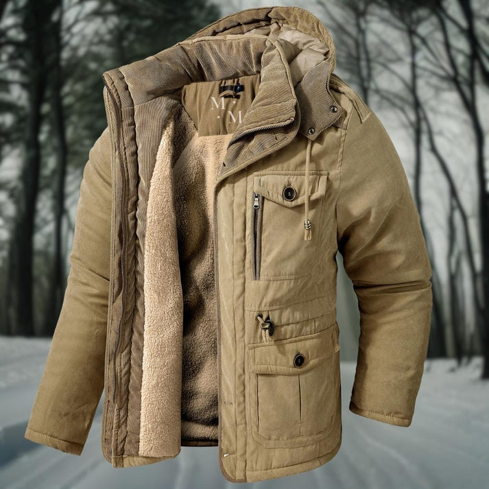 Veste d'hiver pour homme avec capuche et coupe décontractée