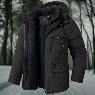 Veste d'hiver pour homme avec capuche et coupe décontractée