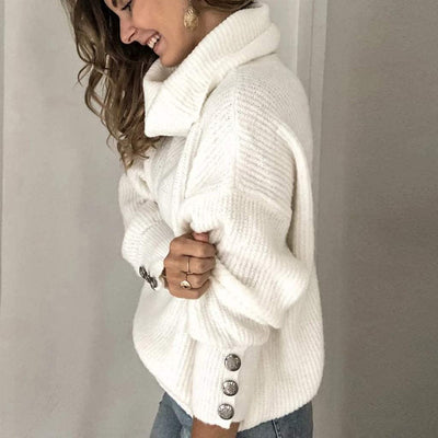 Ashley -Pull léger à col roulé pour femmes