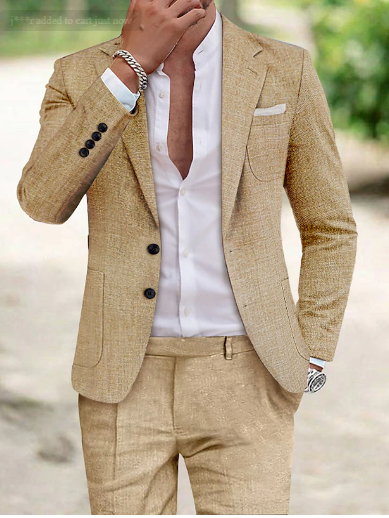 Xavier | Costume élégant en lin pour homme