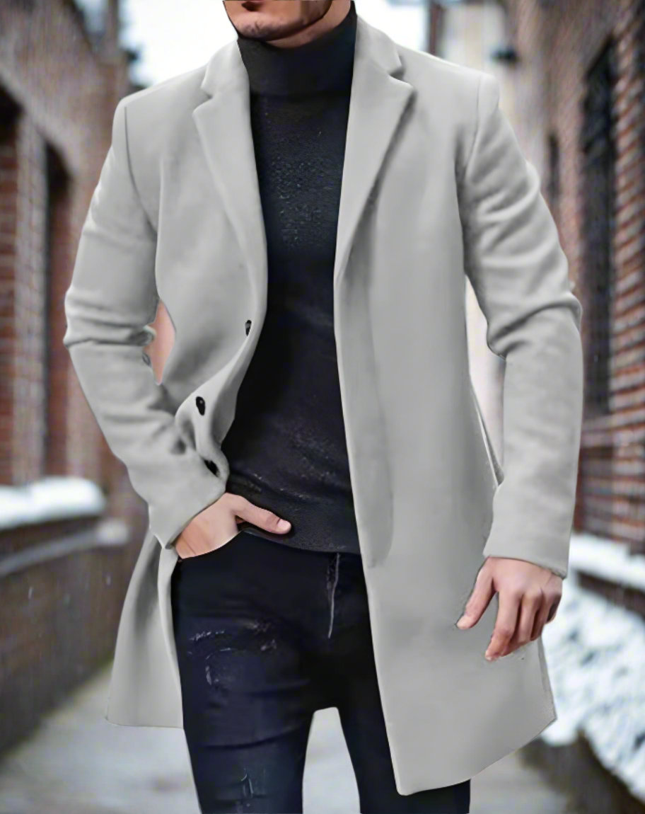 Odin - Manteau boutonné à coupe supérieure pour hommes