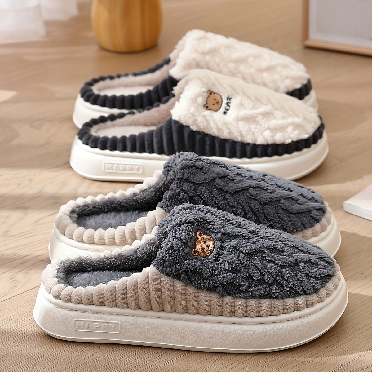 Ridge - Pantoufles chaudes et confortables pour hommes