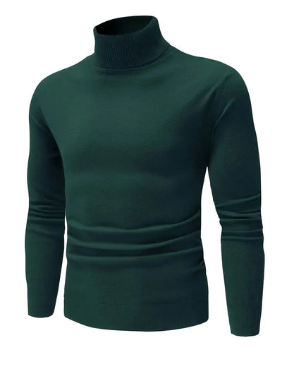 Ayaan - Pull à col de tortue et à manches longues de style classique pour hommes