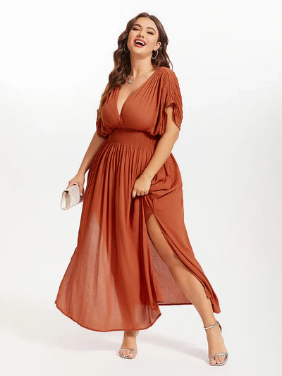 ANETTE | Robe longue à col en V