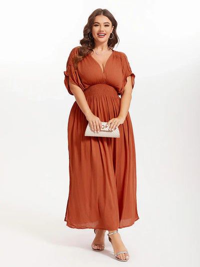ANETTE | Robe longue à col en V