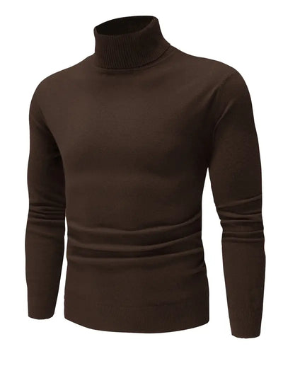Ayaan - Pull à col de tortue et à manches longues de style classique pour hommes