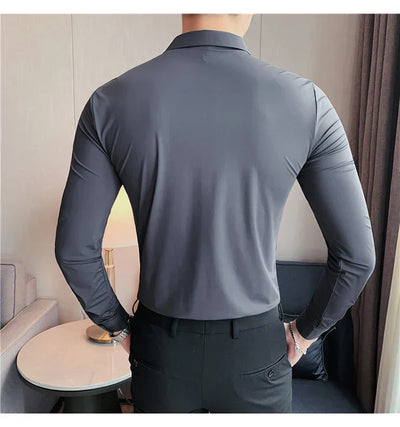 Albert - Chemise sans couture à haute élasticité pour hommes